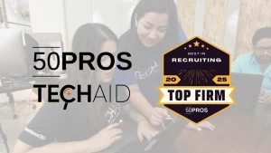 TechAID Recognized in Recruiting by 50Pros.com